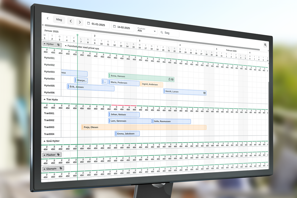 Fleksibelt bookingsystem - designet til campingpladser og resorts