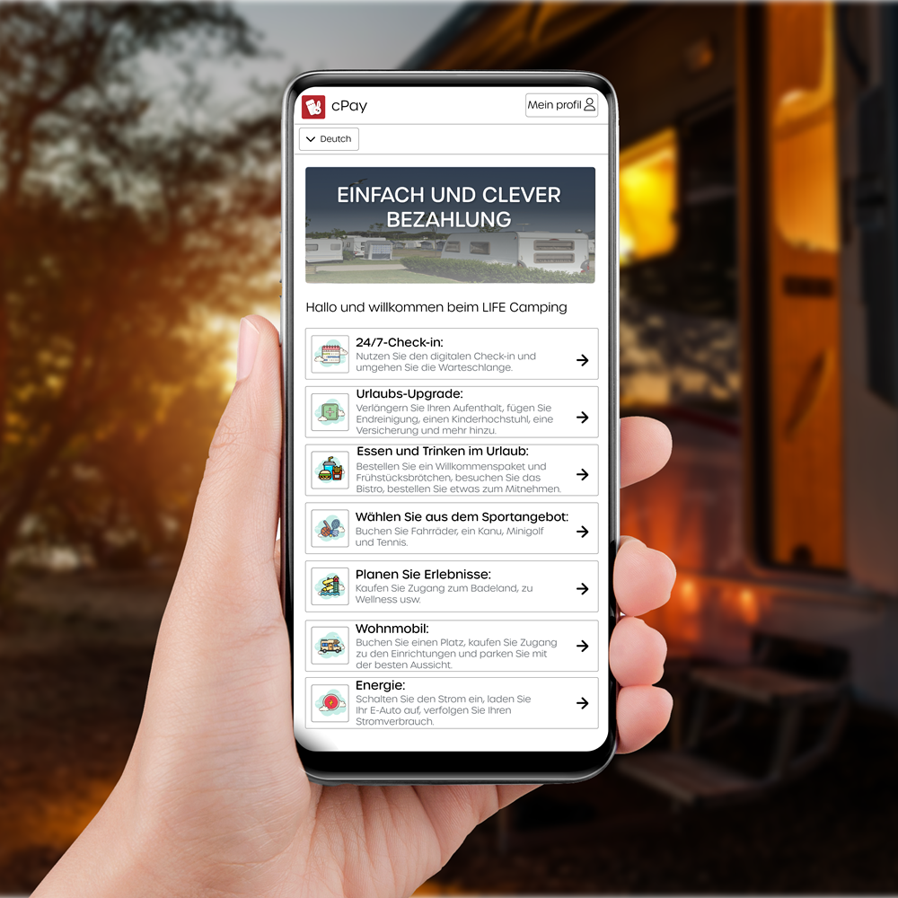 Kombinieren Sie mit der Gäste-App cPay und erzielen Sie noch mehr Vorteile