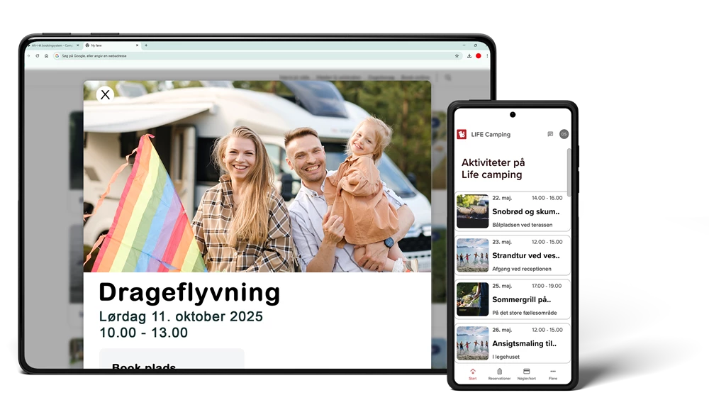 Digital aktivitetskalender integreret i dit bookingsystem