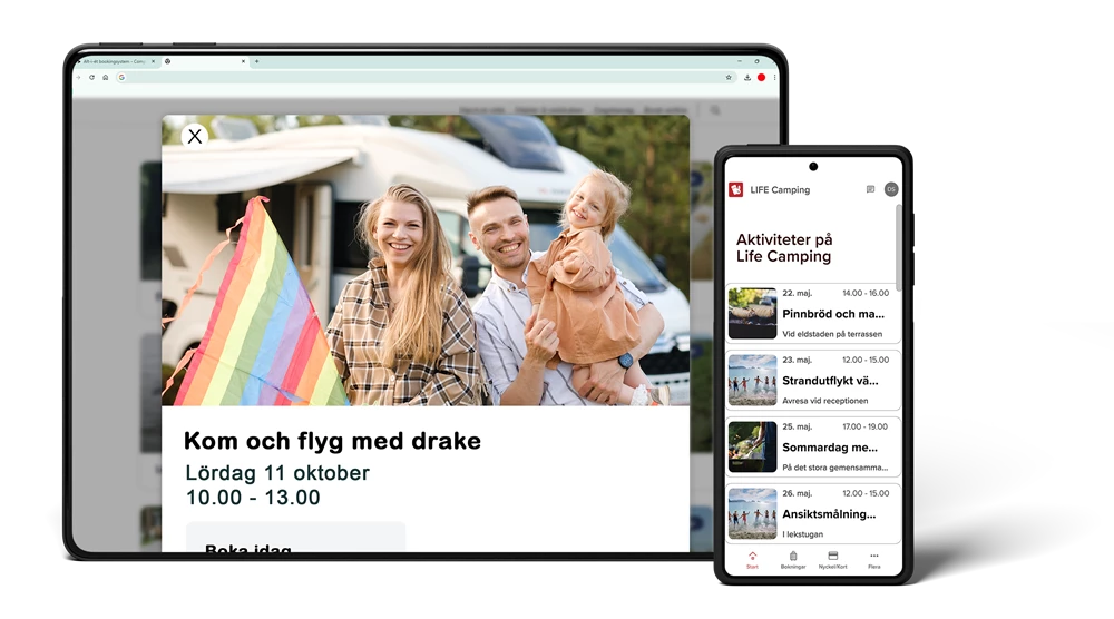Digital aktivitetskalender integrerad i ditt bokningssystem