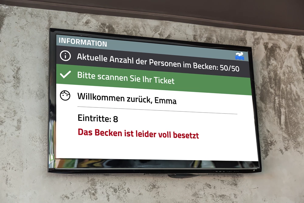 Intelligentes Kapazitätsmanagement registriert das Ein- und Auschecken