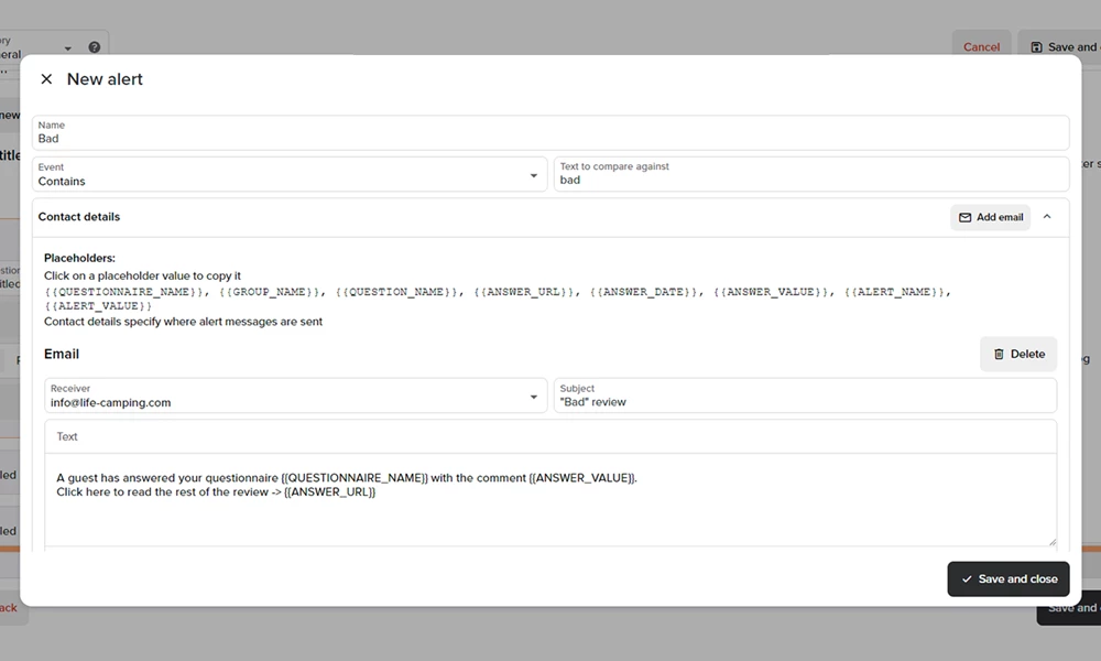 Create your own alerts based on word choice Create your own alerts based on word choice